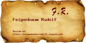 Feigenbaum Rudolf névjegykártya